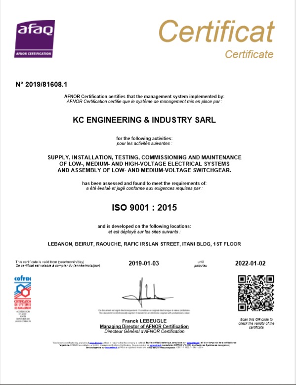 ISO-Certificate